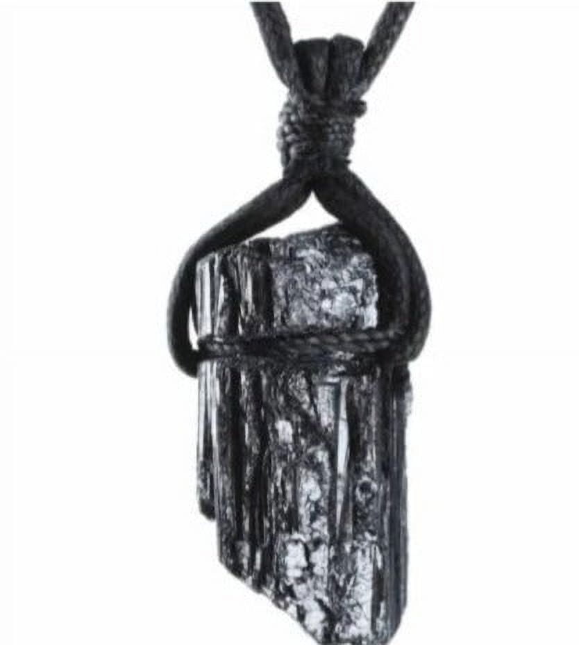 Rough Gemstone Leather Cord Necklace - Adjustable (Amethyst, Black Tourmaline, Citrine, Selenite Chakra)
