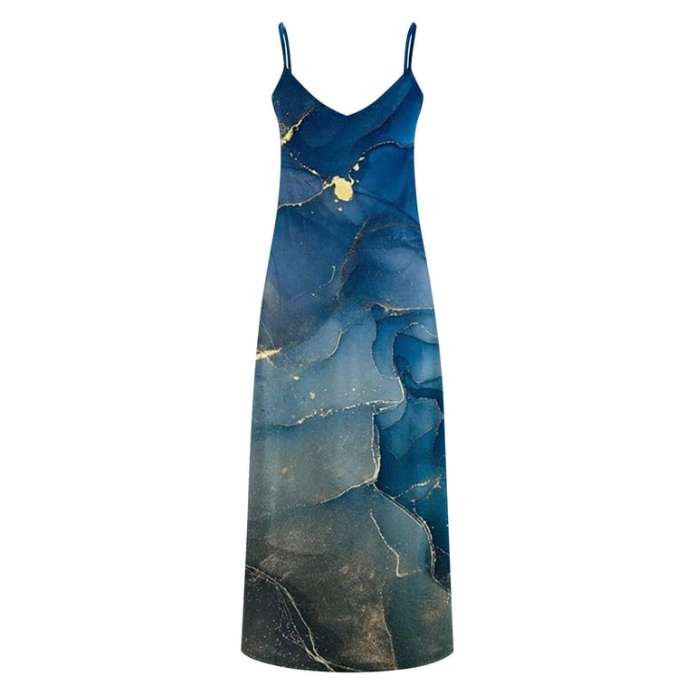blue marble dress Blue Marble Print Short Sleeve Belted Wrap Midi Dress – AX Paris US main image 1