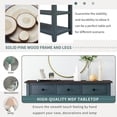 thumbnail image 5 of Tensun Navy Retro Design Console Table: Solid Wood, Three Drawers, Two Open Shelves - Ideal for Entryway, Hallway, Living Room, Bedroom, Foyer, Corridor, Office, 5 of 5
