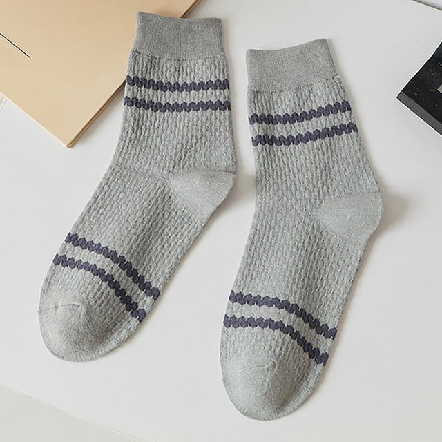Socks Men Warm Socks Man Stripe Socks Solid Color Men Winter Socks Sports Socks