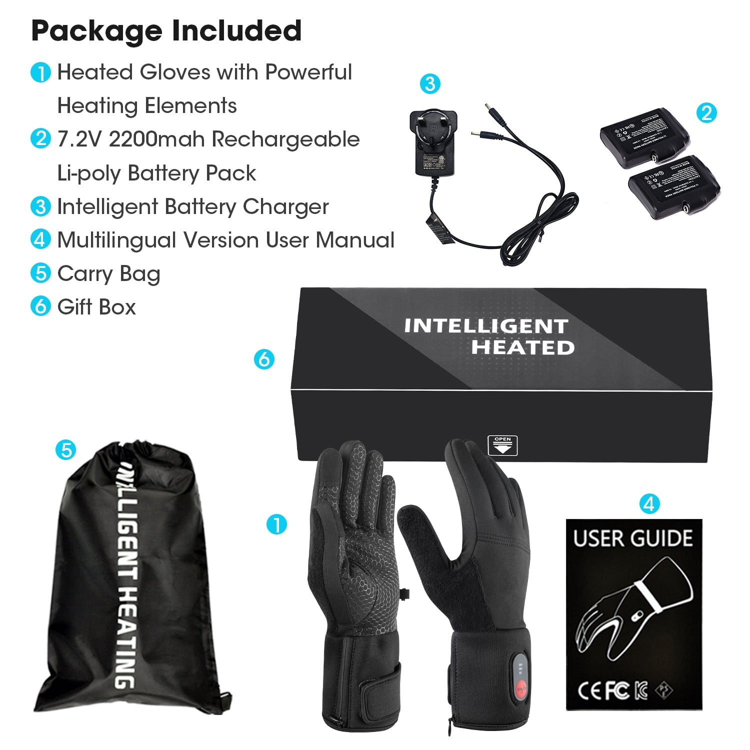Snow Deer Liners Heated Gloves for Men Women Hand Warmer Rechargeable Electric Battery Ski Snowboarding Hiking Cycling Hunting Thin Gloves