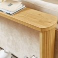 thumbnail image 7 of 70" Console Table,Narrow Wooden Console Sofa Table,Corrugated Storage Table for Hallway,Entrance,Natural, 7 of 7