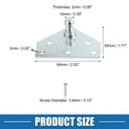 thumbnail image 4 of Unique Bargains Car Gas Spring End Fitting Mounting Bracket 10mm Ball Stud Bracket with 20 Screws Silver Tone Set of 4, 4 of 6
