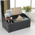 thumbnail image 5 of Tissue Box Cover, Remote Control Holder Tissue Box Holder Stationery Box Covers Leather Box Cover for Home, 5 of 5