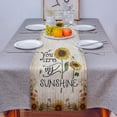 thumbnail image 4 of Table Runner Dresser Scarves 48 Inch Long, Vinatge Sunflower Print Linen Dining Table Runners Farm Retro Newspapers Tabletop Scarf for Wedding Holiday Party Kitchen, 4 of 7