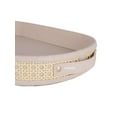 thumbnail image 3 of HOMIVA Set of 2 Oval Leatherette Serving Trays with Woven Rattan Design, 3 of 5
