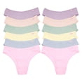 thumbnail image 6 of Angelina Ribbed Knit High-Cut Cheeky Bikini Panties (12-Pack), 6 of 7
