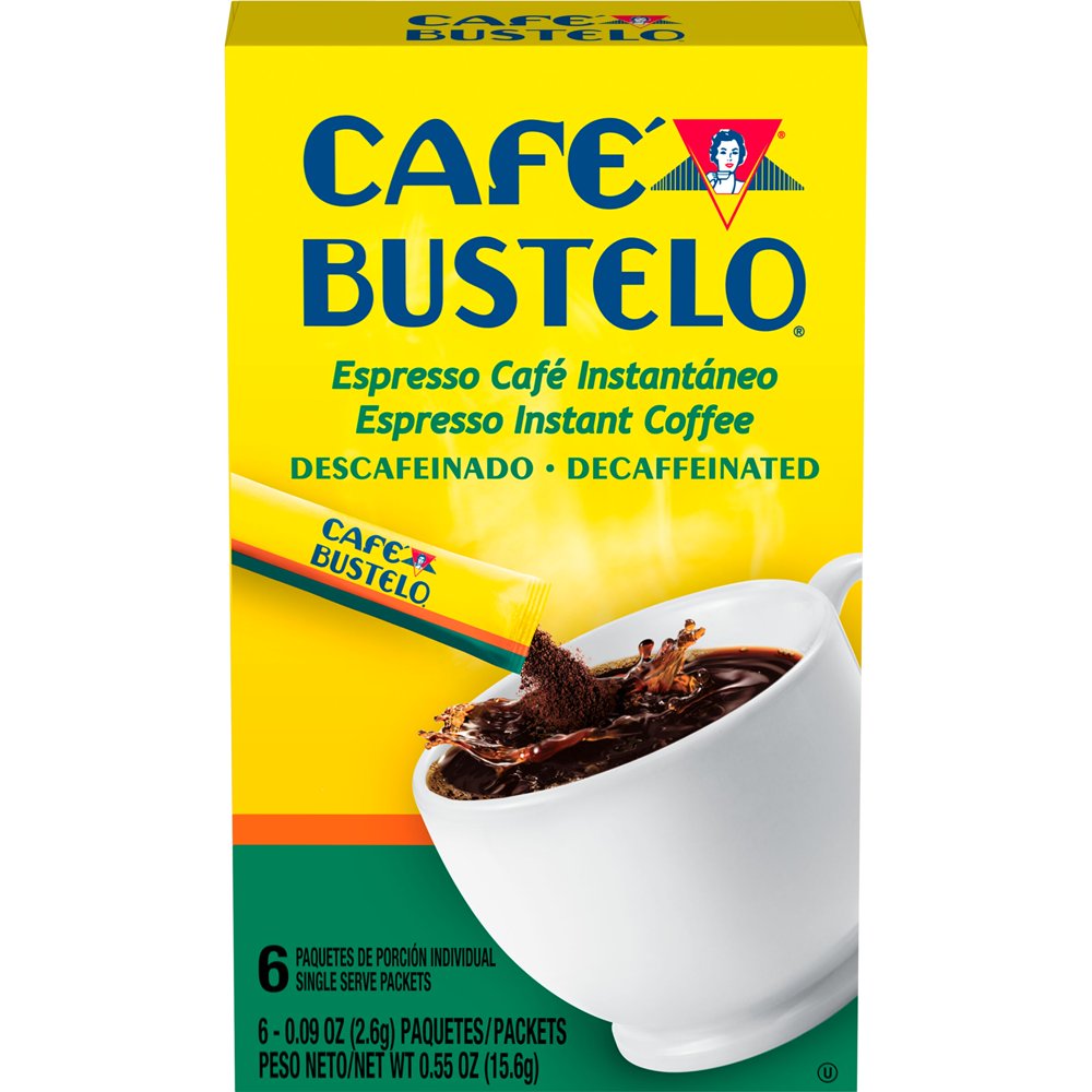 Café Bustelo Decaffeinated Espresso Style Instant Coffee Single Serve
