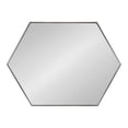 thumbnail image 2 of Kate and Laurel Rhodes Modern Hexagon Wall Mirror, 31" x 22", Dark Silver, Chic Geometric Wall Mirror, 2 of 7