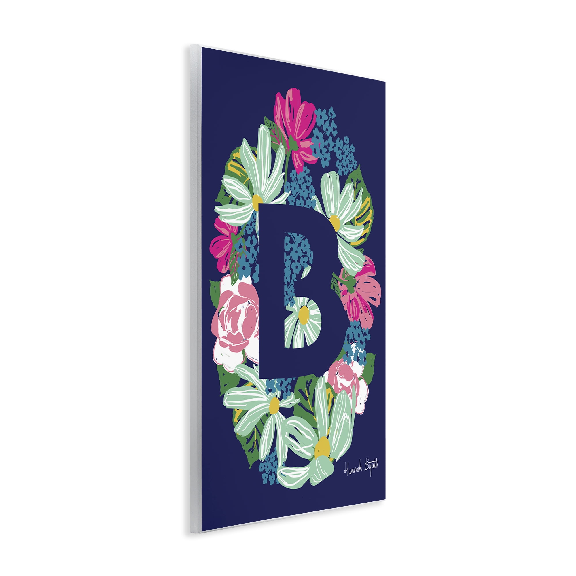 Stupell Industries Floral Bloom Letter B Botanical & Floral Painting Unframed Art Print Wall Art, 10 x 15