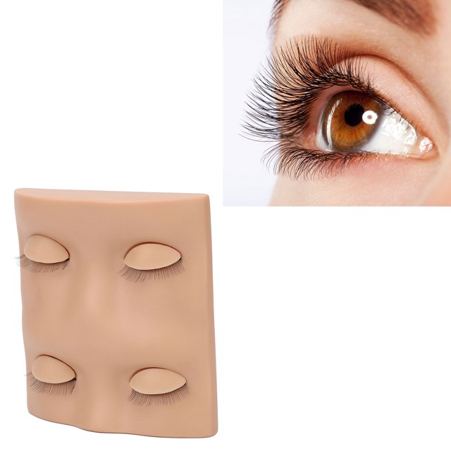 Lash Mannequin Head, Eyelash Extension Practice Mannequin Head Novice Makeup Doll Head With 2 Pairs Replacement Eyelids Replaced Eyelid Mannequin Head False Eyelashes Practices