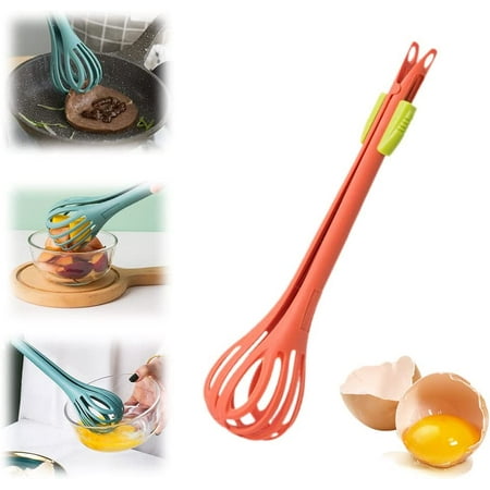 

2 in 1 Food Clip & Egg Whisk 2023 New Multi Function Egg Beater Bread Clip Manual Blender Handheld Plastic Bread Clip Multifunctional Kitchen Tool for Salad Mixer Eggs Pasta Food