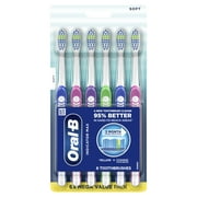 Oral-B Indicator Max Manual Toothbrushes, Color Changing Bristles, Soft, 6 Count