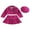 Pink, variant on BemeyourBBs Toddler Baby Girls Tweed 3 Piece Outfit Plaid Tweed Dress Skirt Set Long Sleeve Button Down Crop Jacket Blazer Coat Pleated Skirt With Hat Spring Fall Winter Clothes