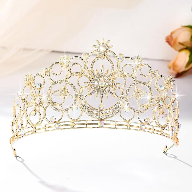 Crystal Crowns for Women, Crystal Bubble TiaraBride Royal  display picture 1