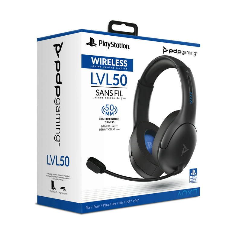 PlayStation 4/5 & PC Black LVL50 Wireless Headset by PDP