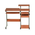 thumbnail image 6 of Techni Mobili Complete Computer Workstation Desk, Scratch Resistant Steel Legs, Woodgrain RTA-2706A-WG01, 6 of 10