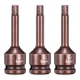 thumbnail image 1 of Uxcell 3 piezas de zócalo de impacto de 1/2" de transmisión 8H (8mm) para herramientas de reparación automotriz y bricolaje., 1 of 7