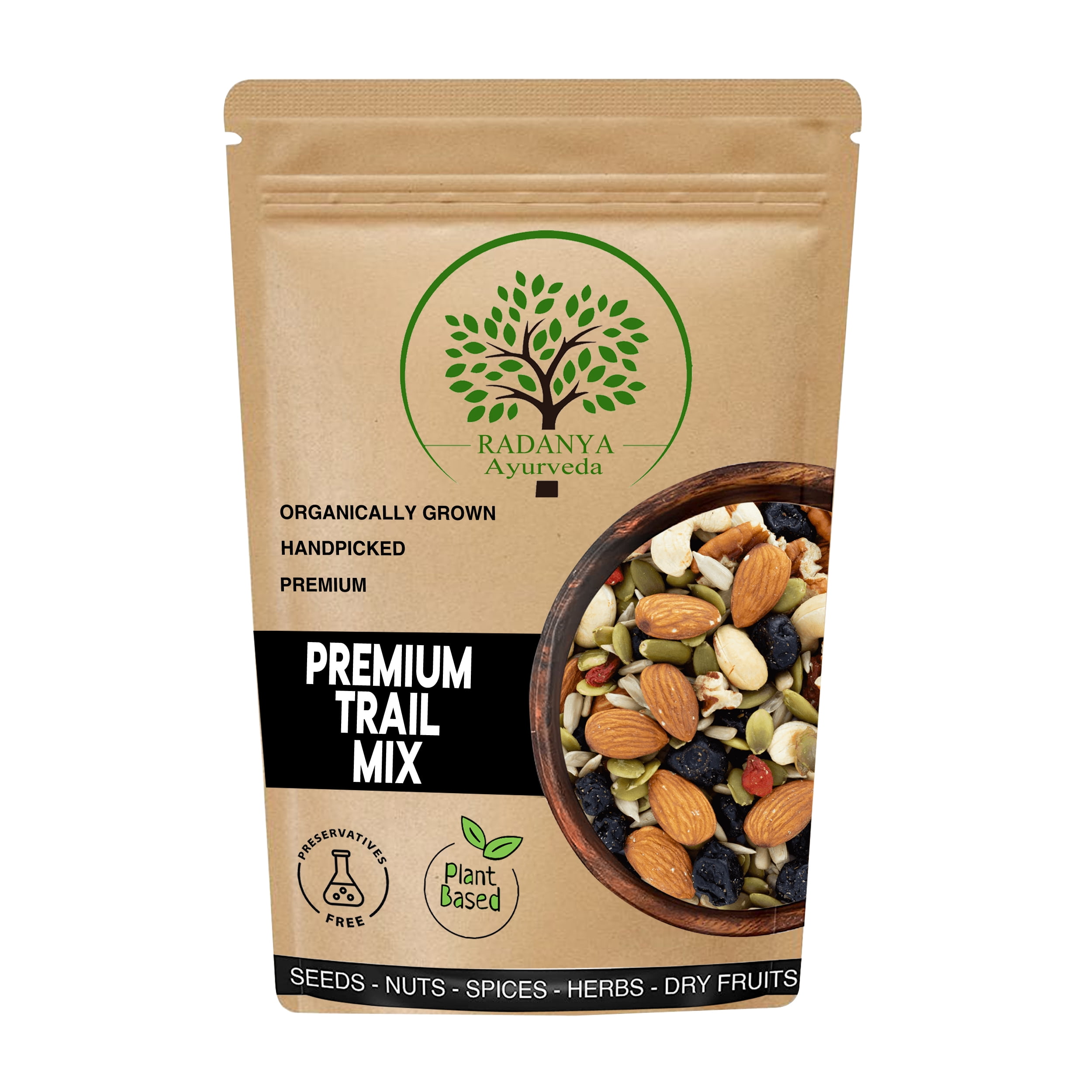 RADANYA Ayurveda Trail Mix Mixed Nuts Seeds and Berries 500 Gm