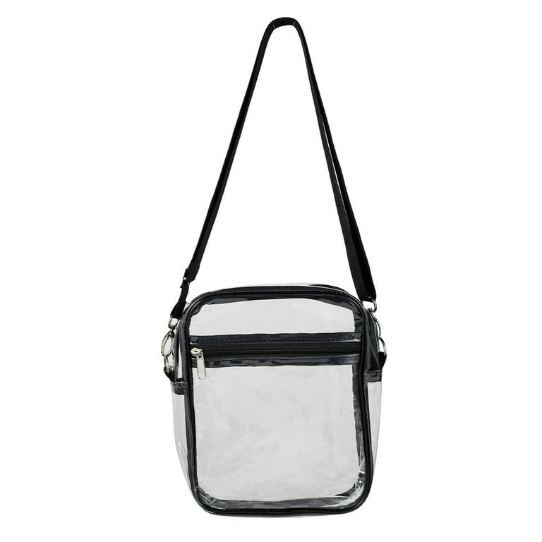 Clear Bag Stadium Approved - Clear Crossbody Purse Bag, with Adjustable  Shoulder Strap for Women, Men Black