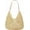 Solid Beige, variant on Straw Woven Hobo Bags for Women - Beach Travel Daily Use Shoulder Bag Handmade Tote Bag