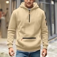 thumbnail image 2 of Boys Half Zip Pullover Hoodie, Kids Hooded Sweatshirt with Zipper Pocket, Warm Long‑Sleeve Casual Outerwear, 2 of 7