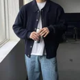 thumbnail image 4 of Suéter de punto para hombre, color verde liso, para negocios, ropa de hombre, cárdigan, moda 2024, clásico, coreano, otoño, pedido, jerséis, modo, 4 of 5