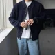 thumbnail image 4 of Suéter de punto para hombre, color verde liso, para negocios, ropa de hombre, cárdigan, moda 2024, clásico, coreano, otoño, pedido, jerséis, modo, 4 of 5