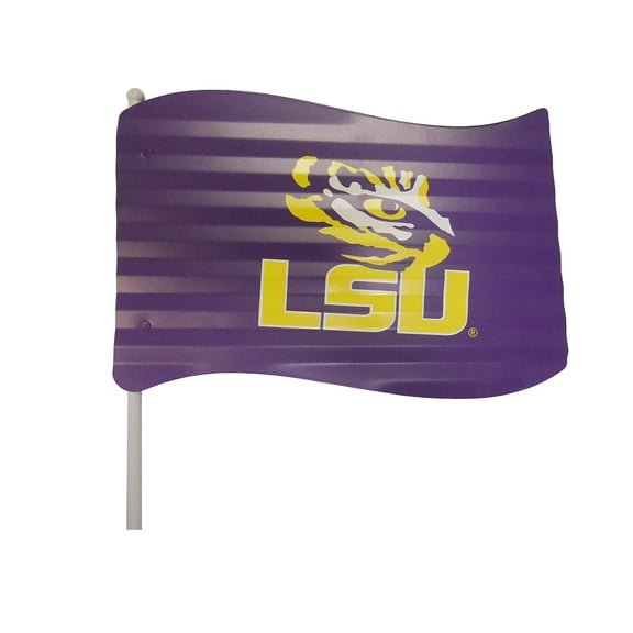 LSU Metal Flag Garden Stake