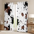 thumbnail image 2 of Erosebridal Farm Animal Cow Print Black Out Curtains For Teens,Boys Girls Abstract Watercolor Splash Curtains Pack of 2 (42x63 Each), 2 of 6