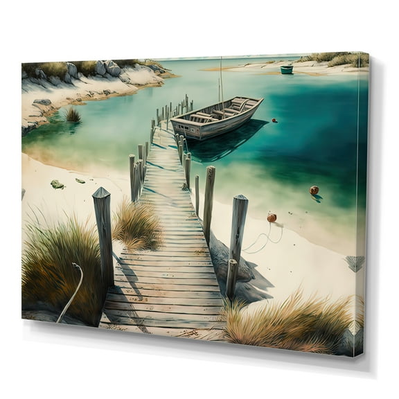 Designart Walkway To The Beach III Canvas Wall Art