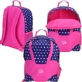 thumbnail image 6 of Sophia's White Polka Dot Backpack Carrier for 15'' and 18'' Dolls, Navy/Hot Pink, 6 of 9