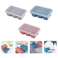 thumbnail image 2 of GOOHOCHY 3 piezas de cocina Hielo que fabrican silicona silicona moho bandeja de molde de hielo rectangular, 2 of 6