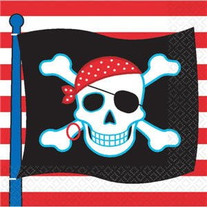 Amscan Pirate Party Beverage Napkins - 16 ct