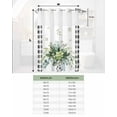 thumbnail image 6 of No Hook Shower Curtain with Snap in Liner, Summer Farmhouse Eucalyptus Leaves Black Buffalo Plaid Hotel Shower Curtains for Bathroom, Washable Shower Curtain Liner Set with Mesh Top Window, 72”x78”, 6 of 6