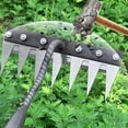 thumbnail image 2 of Iron Rake 2.0 - Heavy Duty Weeding & Gardening Rake With 6 Teeth, Carbon Steel Build 2 of 11