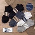 thumbnail image 1 of Calcetines cortos de hombre, calcetines deportivos de verano, absorbentes del sudor, desodorantes, calcetines náuticos de algodón para hombre, calcetines finos de corte bajo y boca baja para hombre, 1 of 5