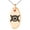Rose, variant on Tioneer Stainless Steel Aztec Universe Rune Engraved Small Oval Charm Pendant Necklace