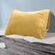 thumbnail image 5 of Funda de almohada lavada de color sólido para ropa de cama - Funda de almohada de poliéster transpirable, diseño suave sin núcleo para dormir cómodamente, 5 of 6