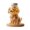 B, variant on French Bulldog Shaped Clear Glass Treat Jar with Lid Decorative Pet Treat Container for Dog Biscuits and Snacks
