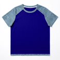 thumbnail image 5 of T Shirts For Women Blue Womens Tops Fashion Summer Neck Short Sleeve Vacation Outfits, 5 of 5