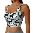 thumbnail image 2 of Fotbe Panda And Eucalyptus Sujetador Deportivo Largo sin Aros para Mujer con Almohadillas y Soporte Medio, Transpirable y Absorbente, Camiseta Tipo Chaleco o Tank Top-Small, 2 of 8