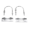 thumbnail image 1 of Antenna Mast Clamp Strong and Secure, Versatile Mounting, All Weather, Easy Installation for Mast with Double Antenna Mast Clamp Kit Iron V Jaw Block, U, 1 of 8