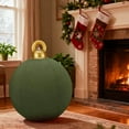 thumbnail image 3 of 24 In Giant Inflatable Velvet Christmas Balls, Inflatable Flocked Christmas Ball, Large Blow Up Outdoor,24In Velvet Inflatable Christmas Ornaments,Xmas Porch Lawn Yard Holiday, 3 of 9