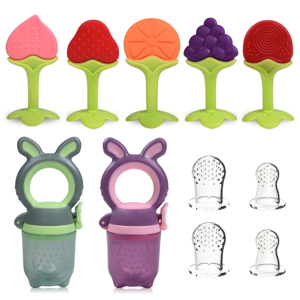 Baby Fruit Teether and Pacifier Feeder Set, Two Fresh Frozen Fruit