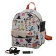 thumbnail image 6 of Disney 10.5" Multi Character Allover Print & Molded Metal Logo Charm Faux Leather Mini Backpack, Multicolor, 6 of 6