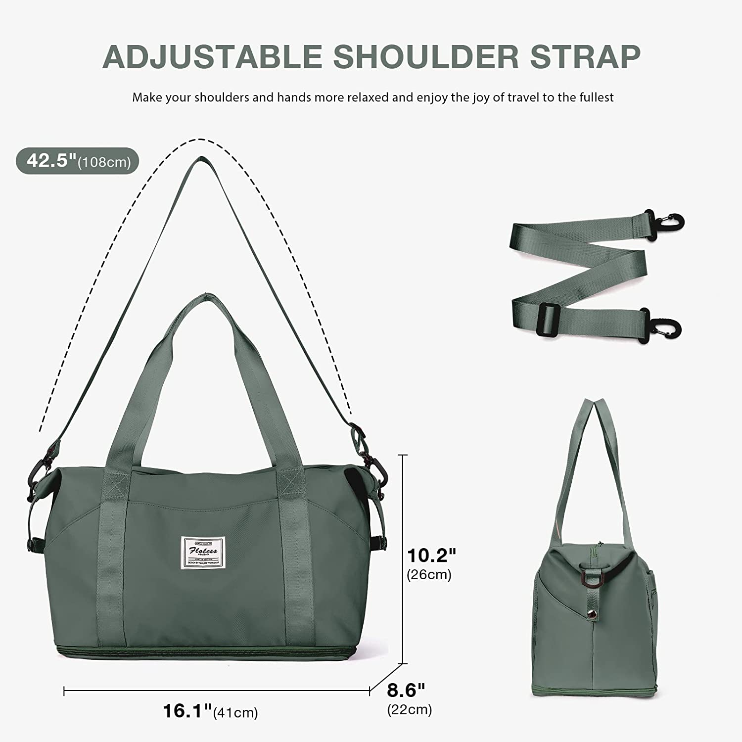 SYCNB Waterproof Travel Duffel Weekender Carry-On Bag photo 5