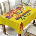 thumbnail image 4 of SKYSONIC Mardi Gras Tablecloth Waterproof Washable Polyester Square Table Cover Durable Tablecloth for Kitchen Dining Table Party Decor (54 X 54 Inch), 4 of 7