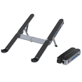 thumbnail image 1 of 2in1 Foldable Laptop Stand & USB C Hub Adjustable Holder Multi Port USB C Docking Station for 10-17 Inch Laptops,1 * Multifunctional Stand, 1 of 8