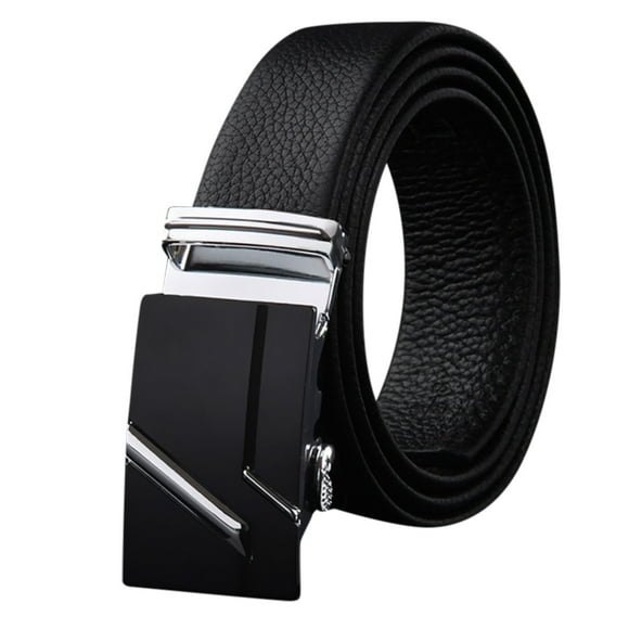 Mens Belt, Ratchet Belt Leather, Slide Belt with Easier Adjustable Buckle